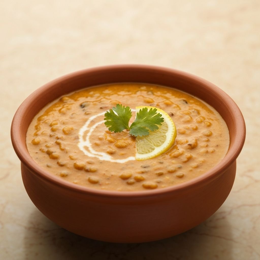 Dal Makhani Creamy Curry Served in Bowl