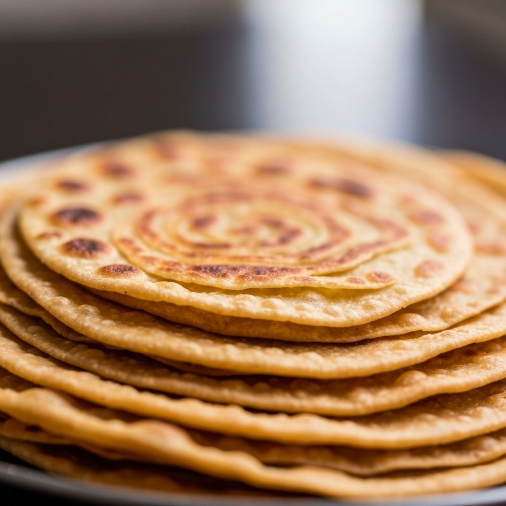 Laccha Parantha Close-up Food Photography